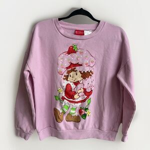 Strawberry Shortcake & Custard Classic Crewneck Sweatshirt Pullover Size Medium